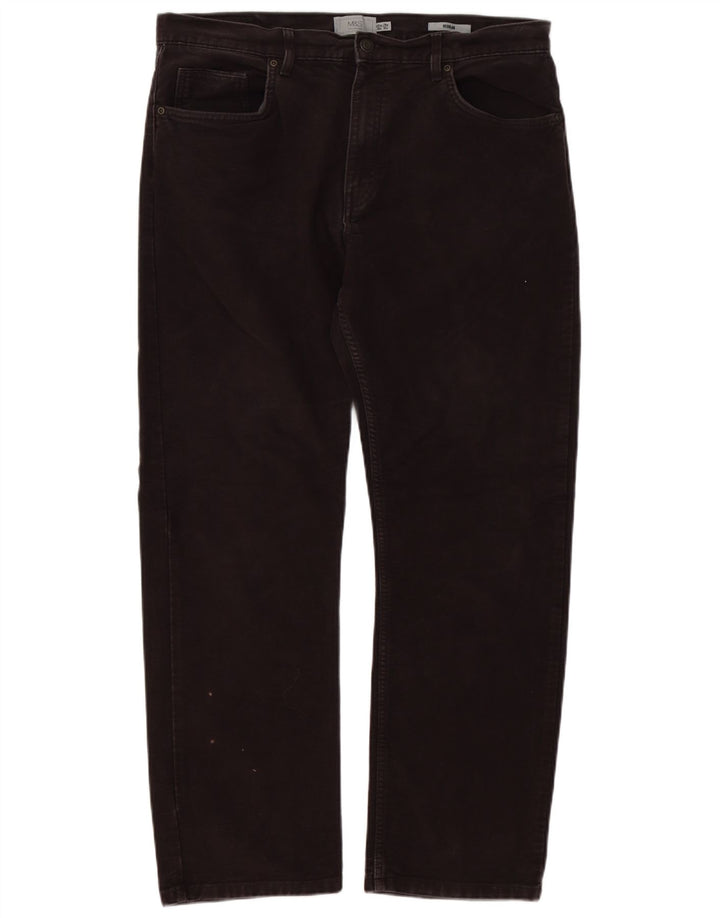 Marks & Spencer Herren-Freizeithose, normal, W36, L31, braun, Baumwolle