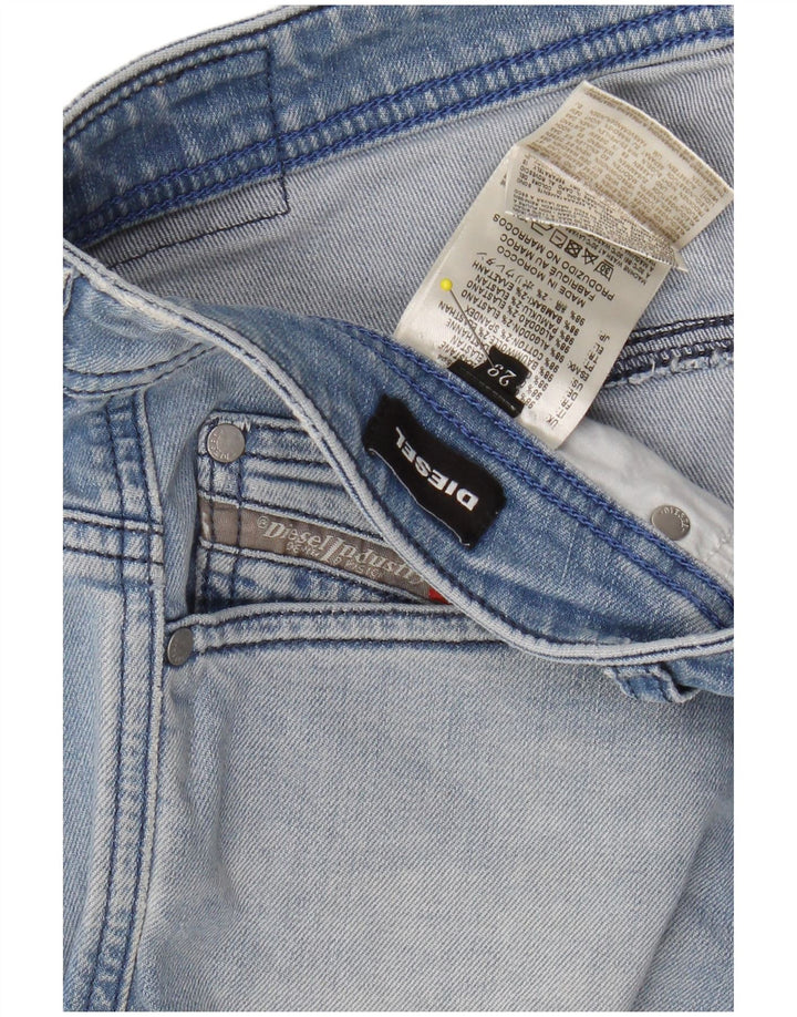 DIESEL Damen Jeansshorts W29 mittelblaue Baumwolle
