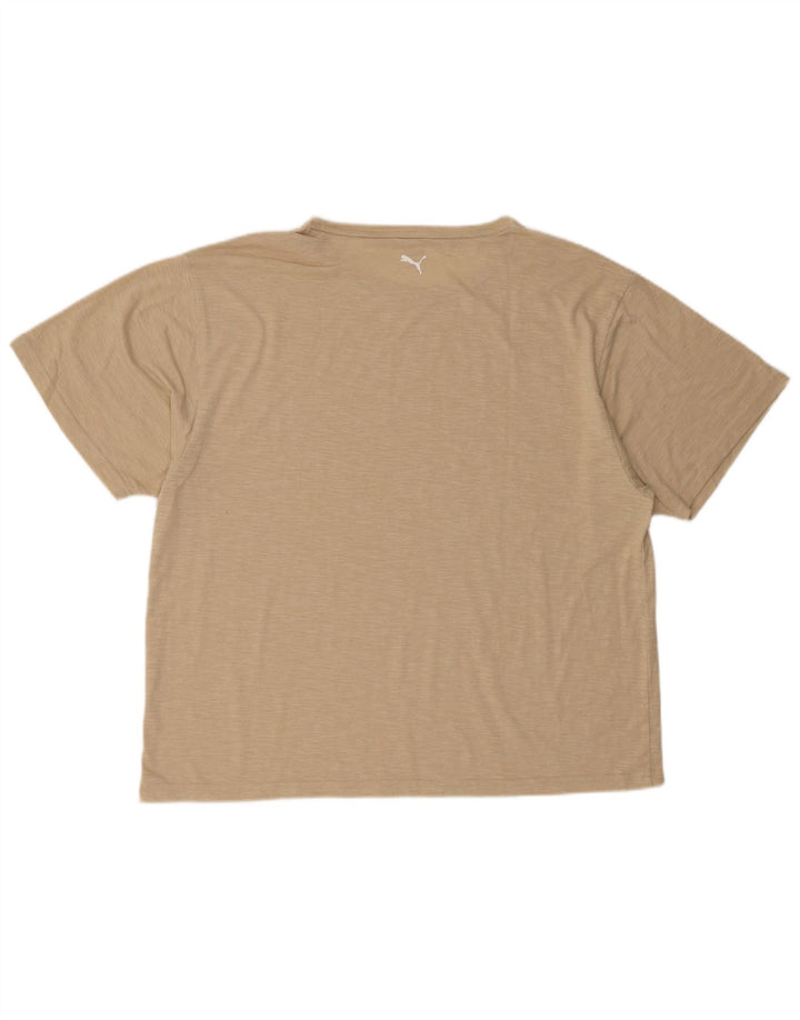 Puma Herren T-Shirt Top Large Beige meliert