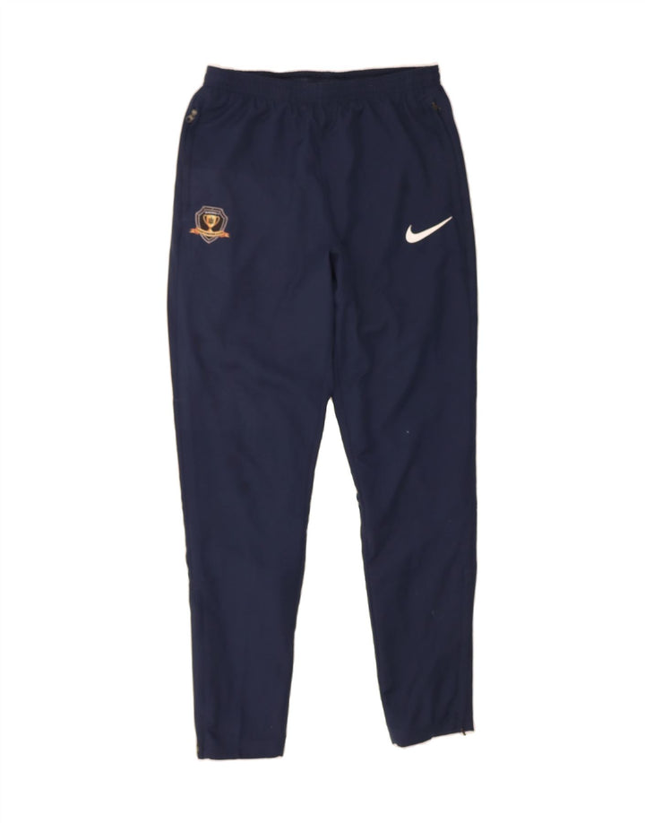 NIKE Mens Dri Fit Tracksuit Trousers Small Navy Blue Polyester Vintage Nike and Second-Hand Nike from Messina Hembry 