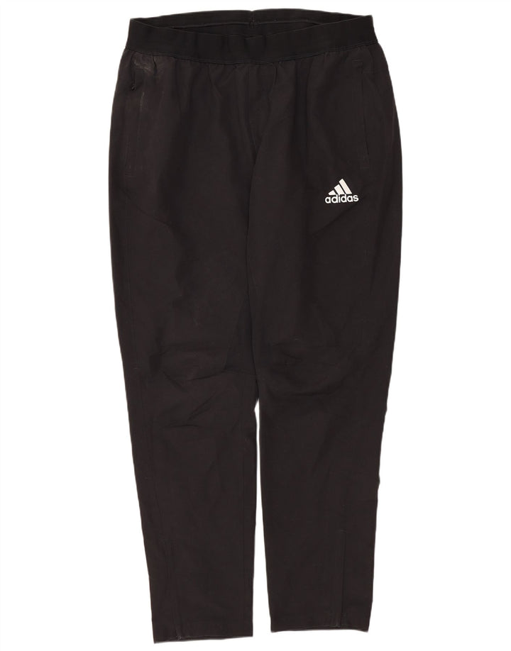 Adidas Herren-Trainingshose, groß, aus schwarzem Polyester