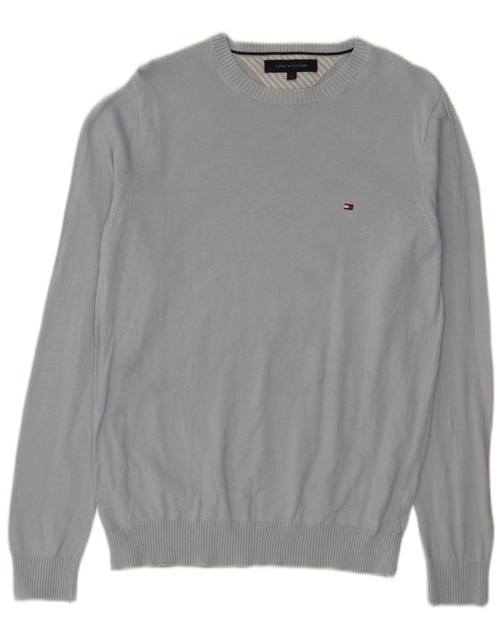 Tommy Hilfiger Herren-Pullover, reguläre Passform, Rundhalsausschnitt, Größe S, blau, Baumwolle