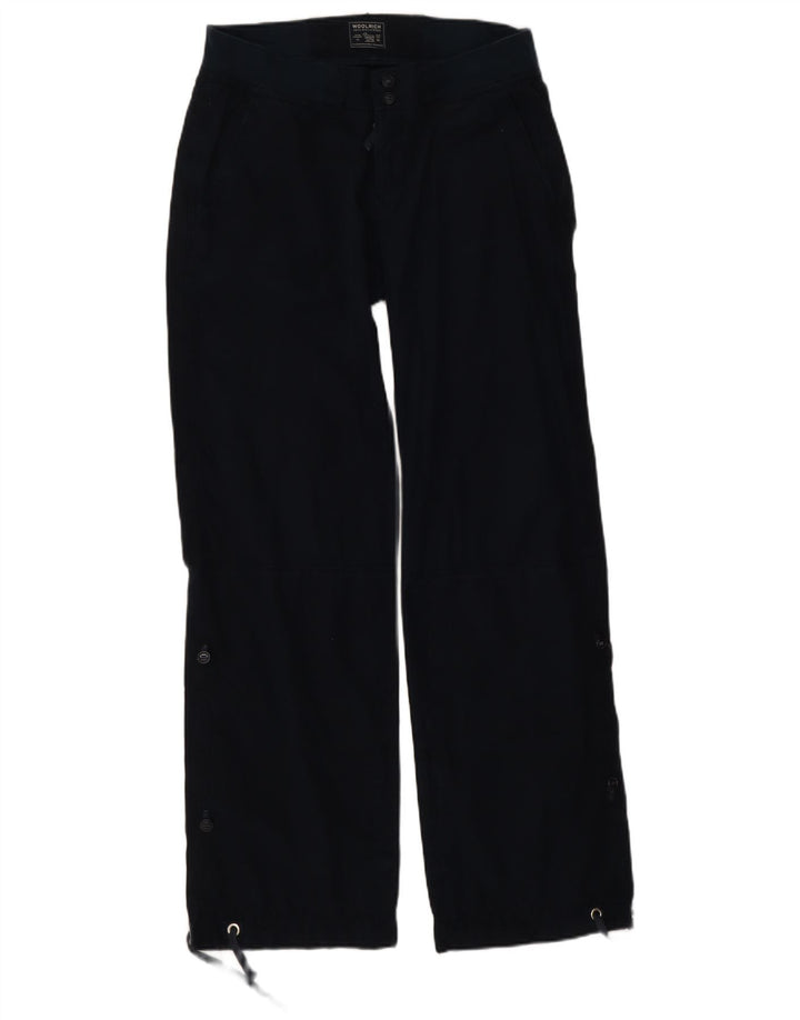 Woolrich Gerade Damenhose W31 L31 Marineblaue Baumwolle