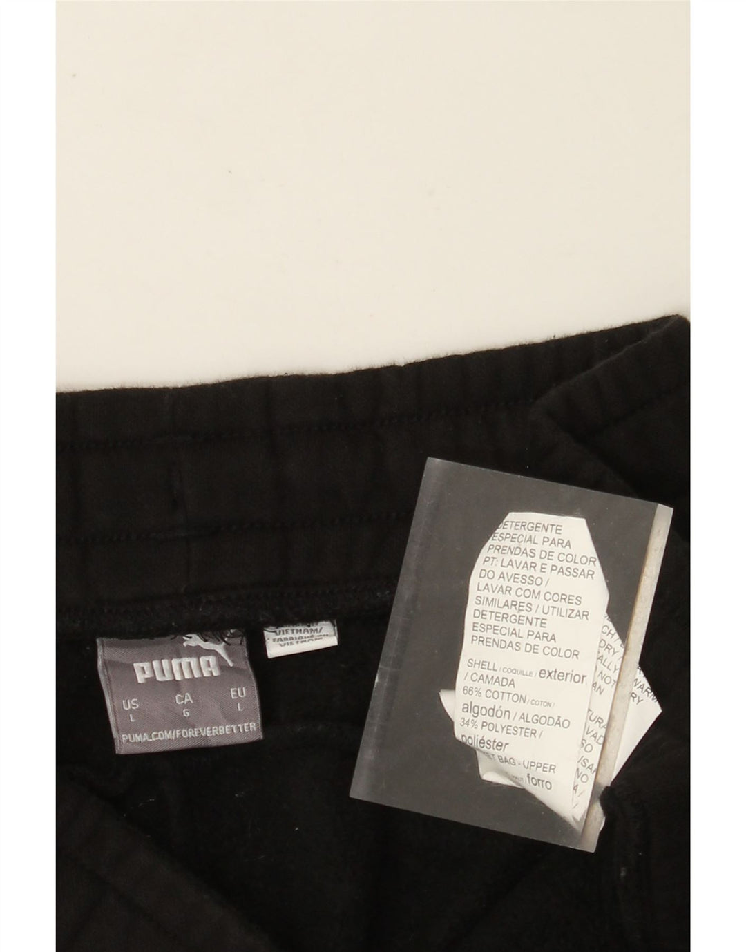 PUMA Herren-Trainingshose, große schwarze Baumwolle