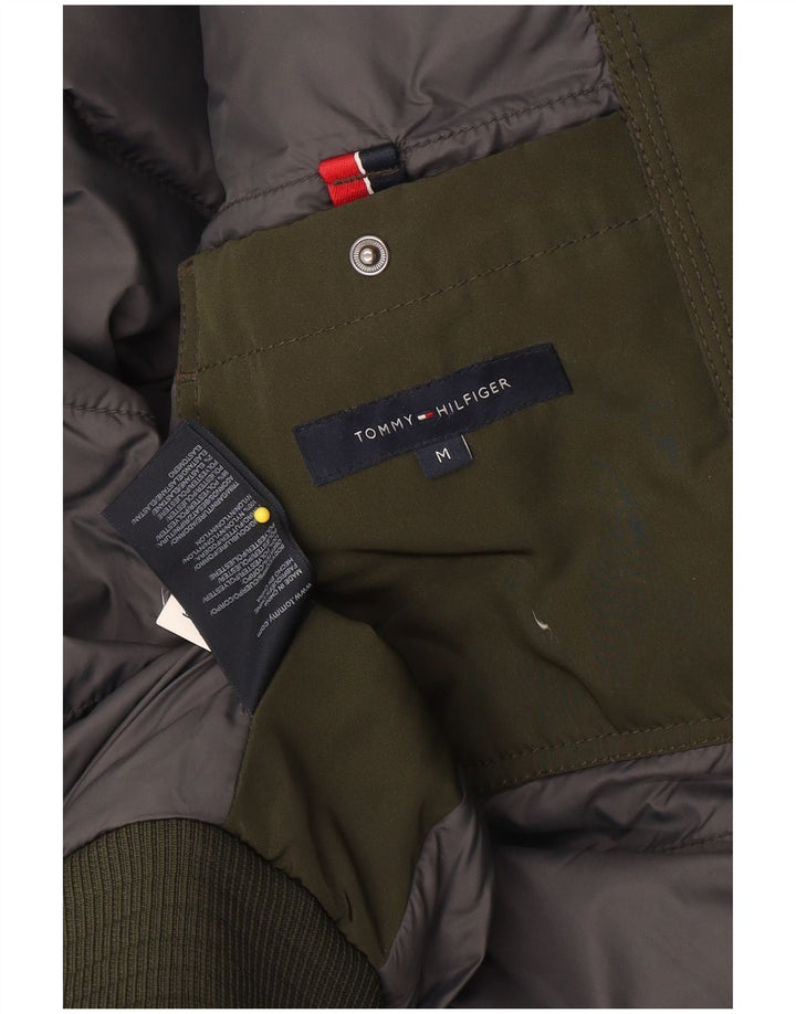 Tommy Hilfiger Herren Wattierte Jacke UK 38 Mittelgrünes Polyester