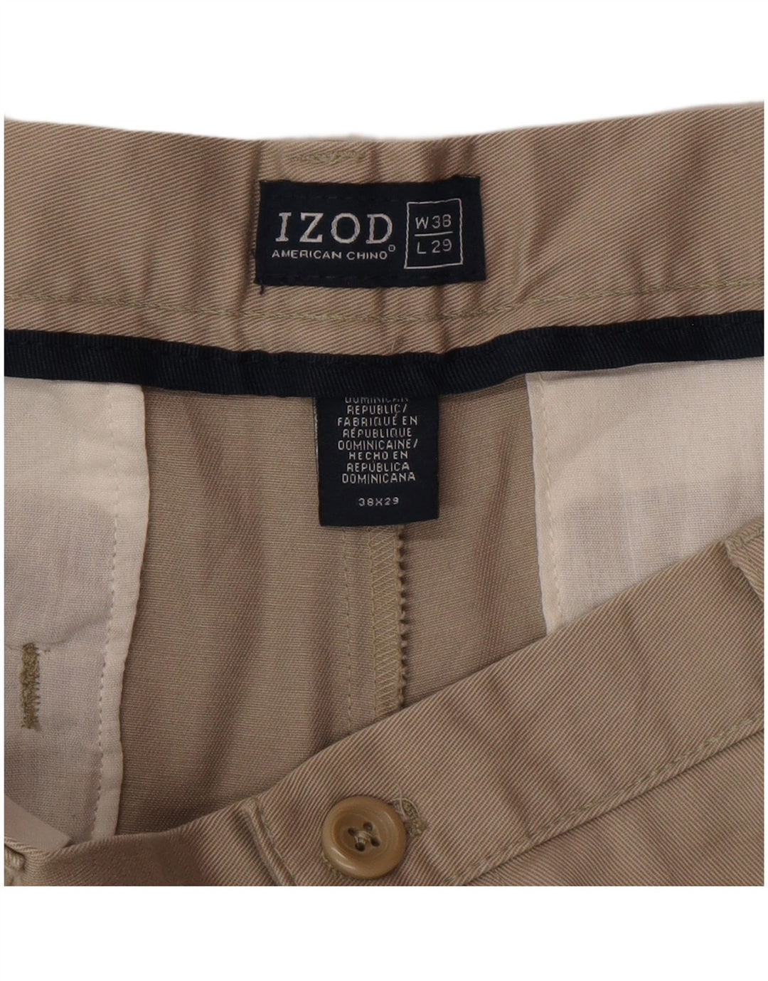 Izod Herren-Chinohose mit Pegged, W38, L25, graue Baumwolle