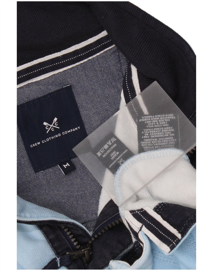 Crew Clothing Herren-Sweatshirt mit Reißverschluss am Hals, mittelblaue Baumwolle