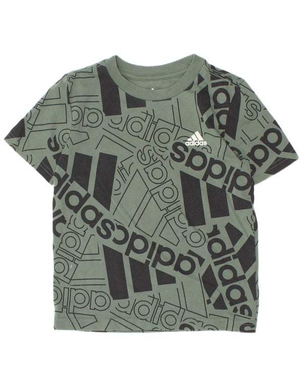 Adidas Jungen Regular Fit Graphic T-Shirt Top 4–5 Jahre grüne Baumwolle