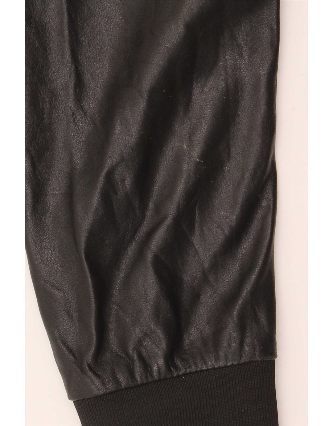 Replay Herren Bomber-Lederjacke UK 38 Mittelschwarzes Leder