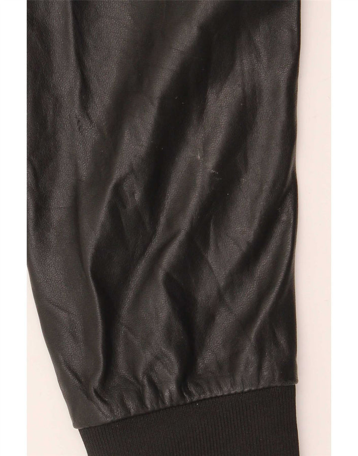Replay Herren Bomber-Lederjacke UK 38 Mittelschwarzes Leder