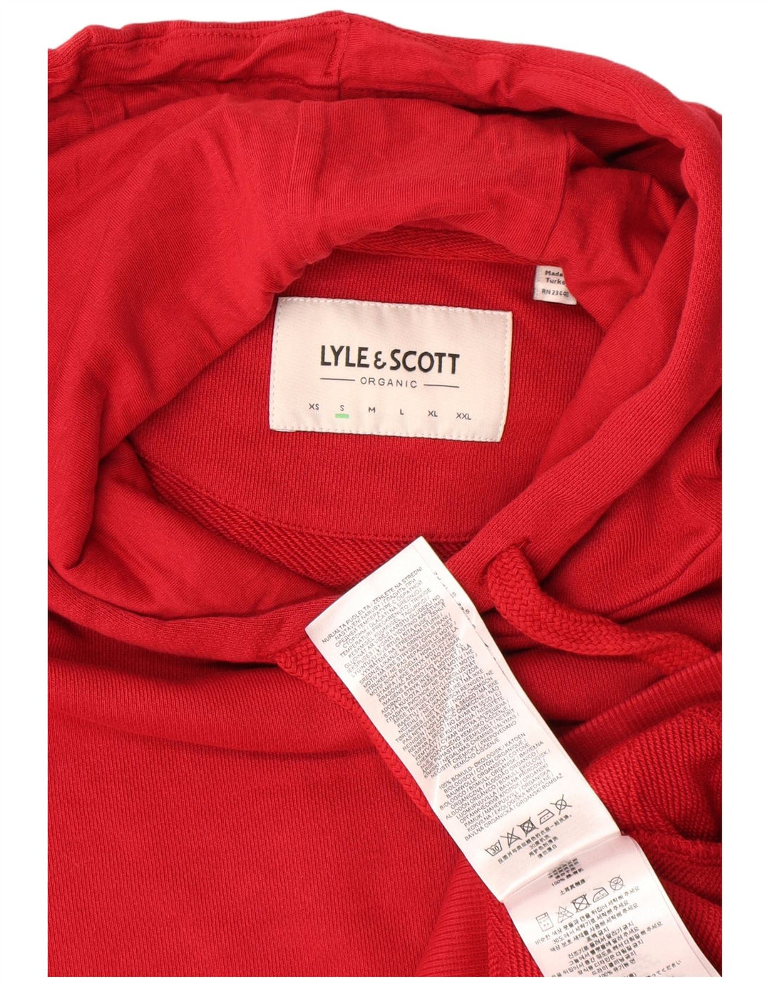 Lyle & Scott Herren Kapuzenpullover, Größe S, Rot, Baumwolle