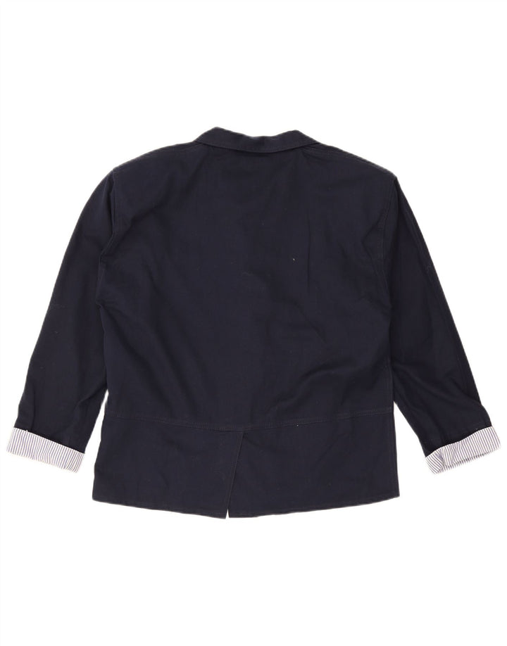 Vintage Herren 2-Knopf-Blazerjacke UK 38 Mittelmarineblau