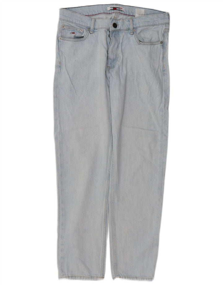 Tommy Hilfiger Herren Straight Jeans W31 L28 Blaue Baumwolle