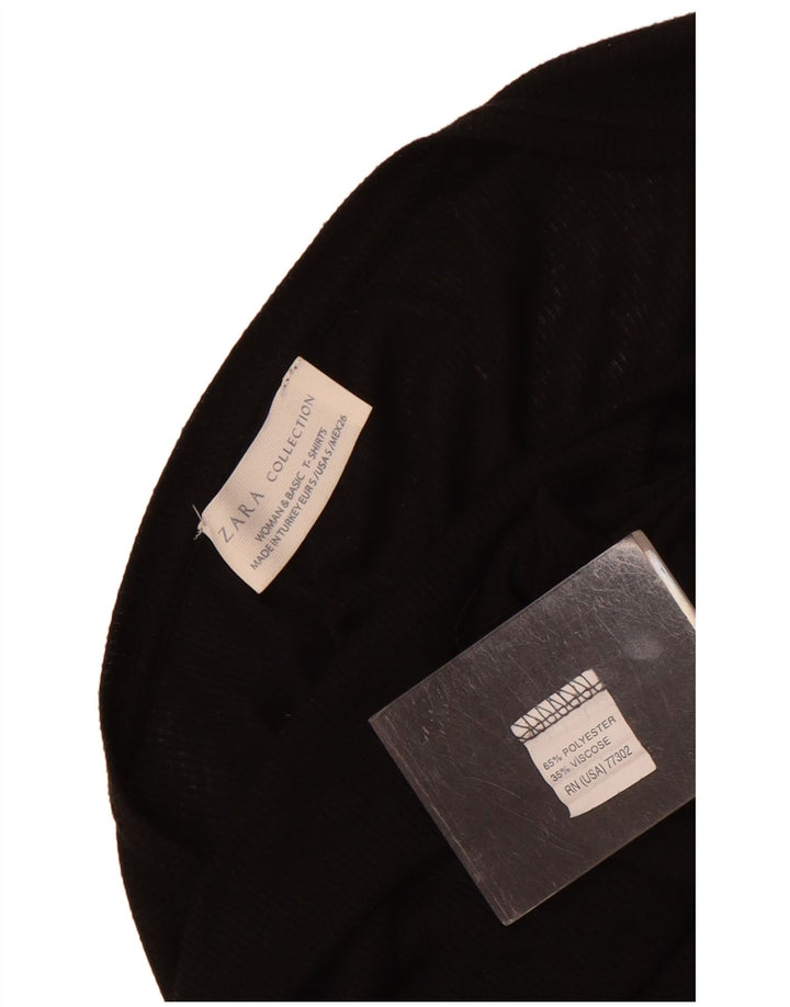 Zara Damen-Bluse mit Fledermausärmeln, übergroß, Gr. 10, Größe S, Schwarz, Polyester