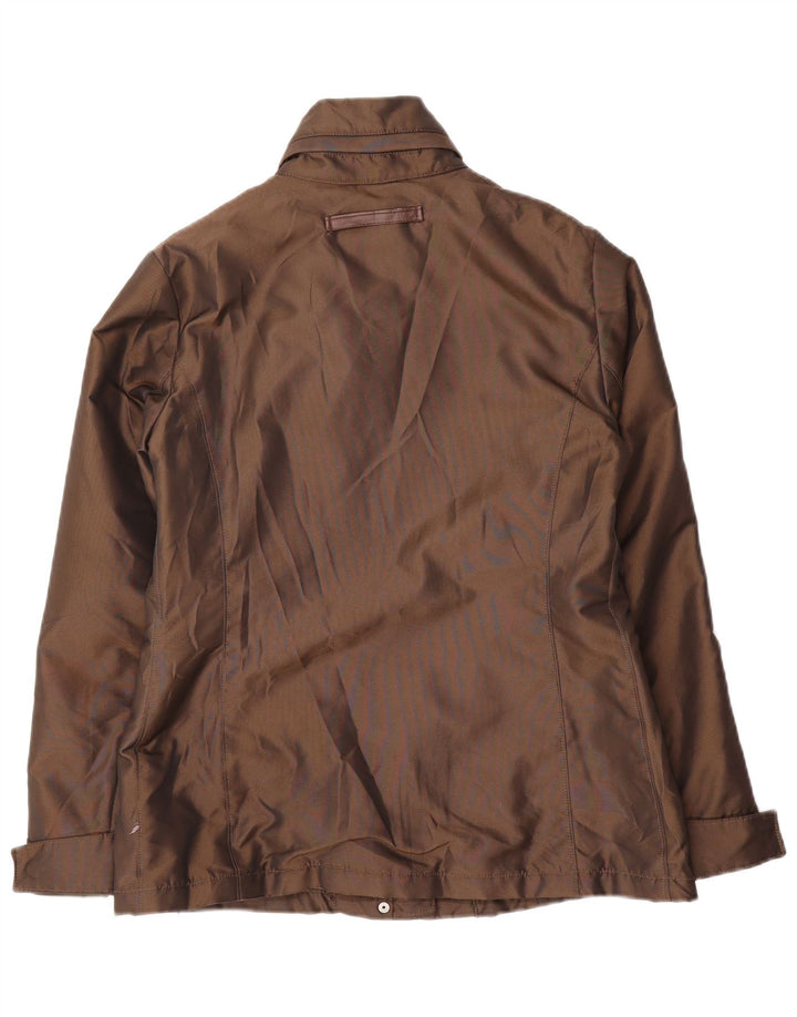 Trussardi Damen Utility-Jacke IT 42 Mittelbraunes Nylon