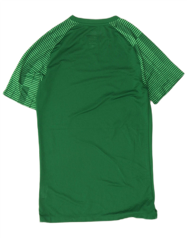Nike Herren Dri Fit Slim T-Shirt Top, klein, grün gestreift, Polyester