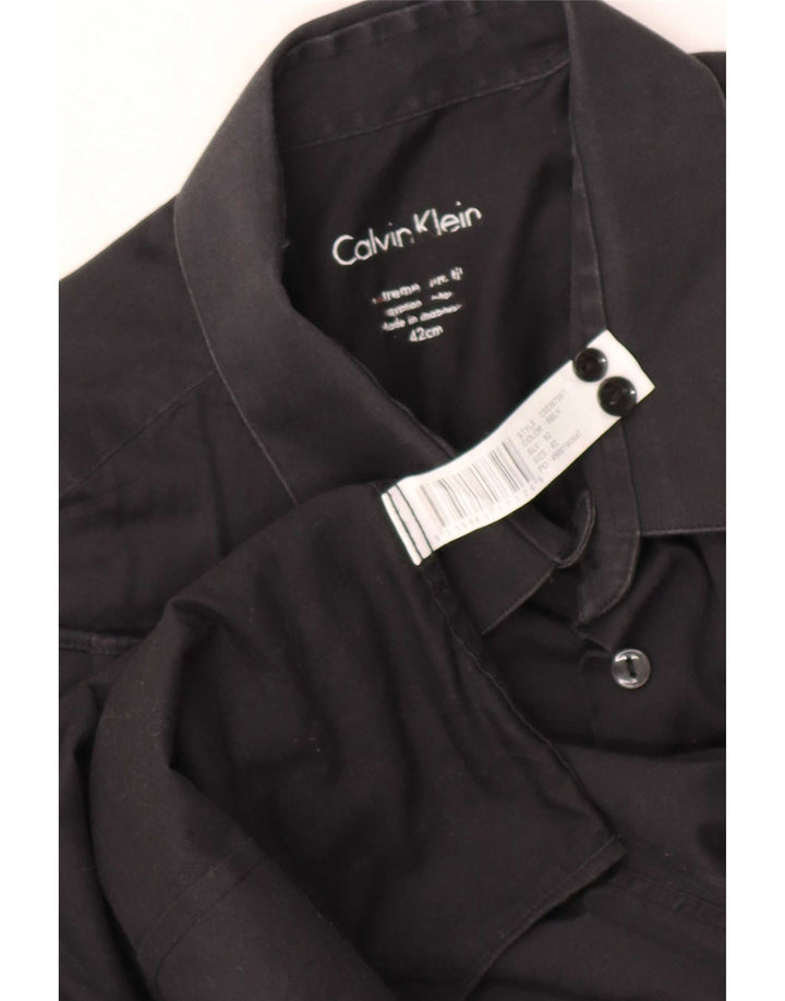 Calvin Klein Herrenhemd Größe 42 Large Schwarz