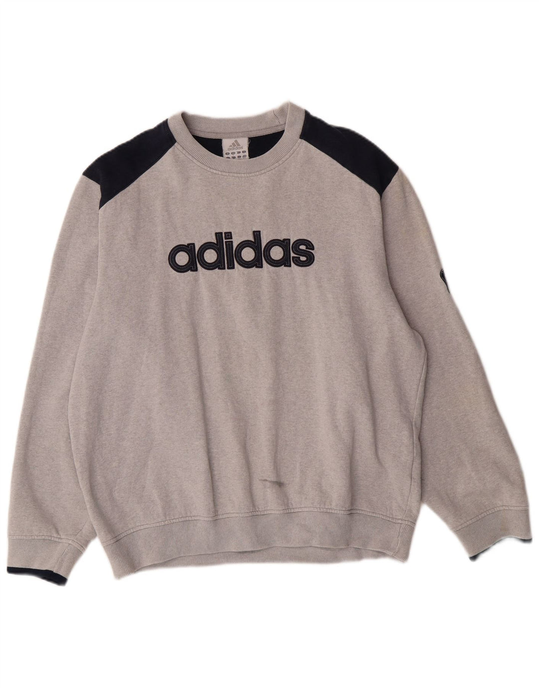 Adidas Herren Grafik-Sweatshirt-Pullover, groß, Grau, Farbblock