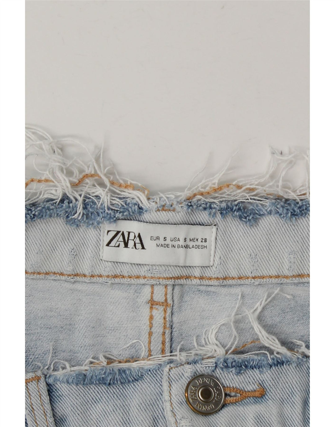 Zara Damen-Jeansrock mit hoher Taille, Größe S, W26, Blau