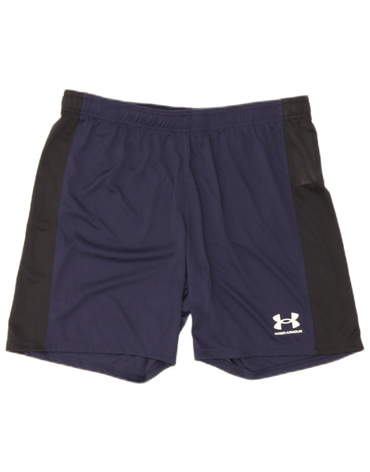 Under Armour Herren-Sportshorts XL Marineblaues Colourblock-Polyester