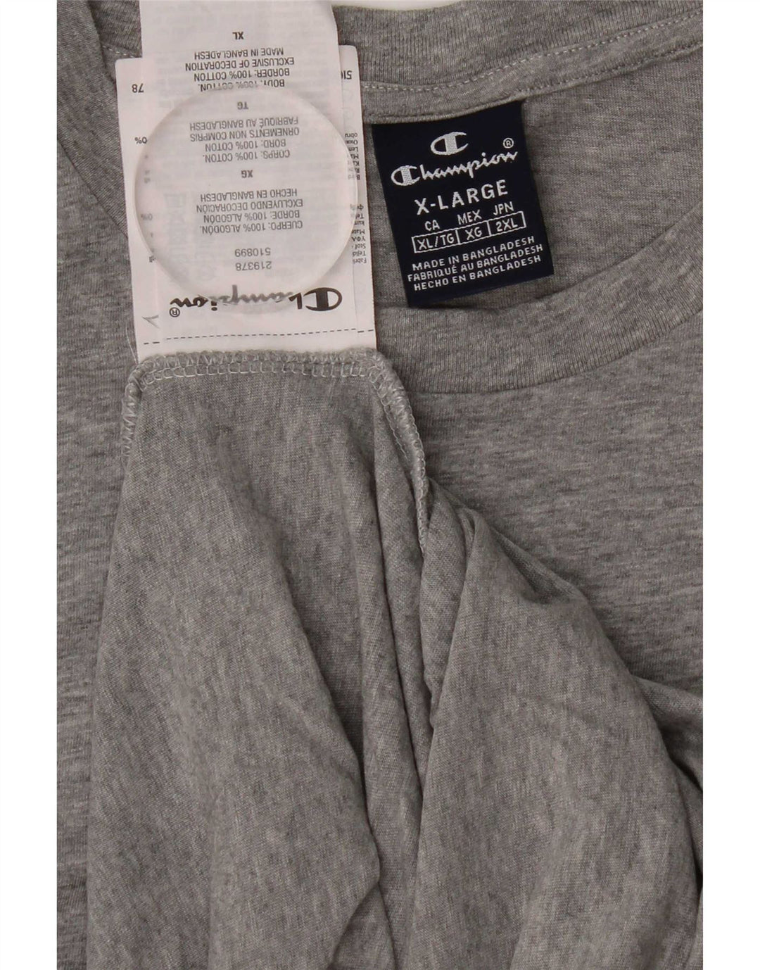 Champion Herren Top Langarm XL Grau Baumwolle