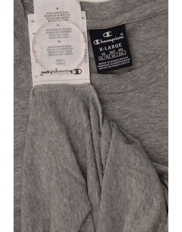 Champion Herren Top Langarm XL Grau Baumwolle