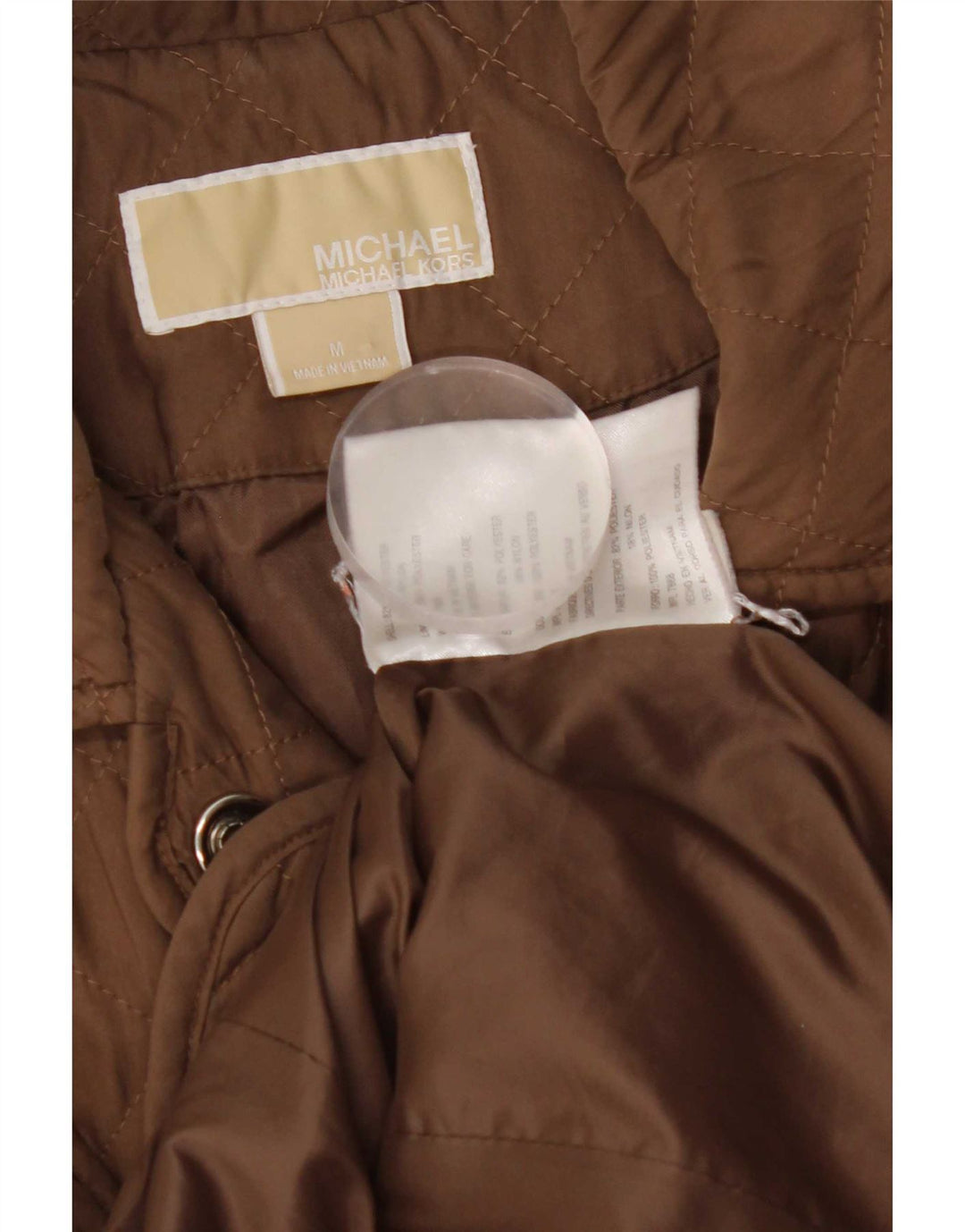 Michael Kors Damen Steppjacke UK 14 Mittelbraunes Polyester