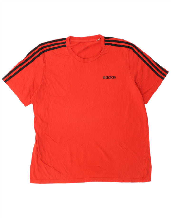 Adidas Herren T-Shirt Top XL Orange Baumwolle