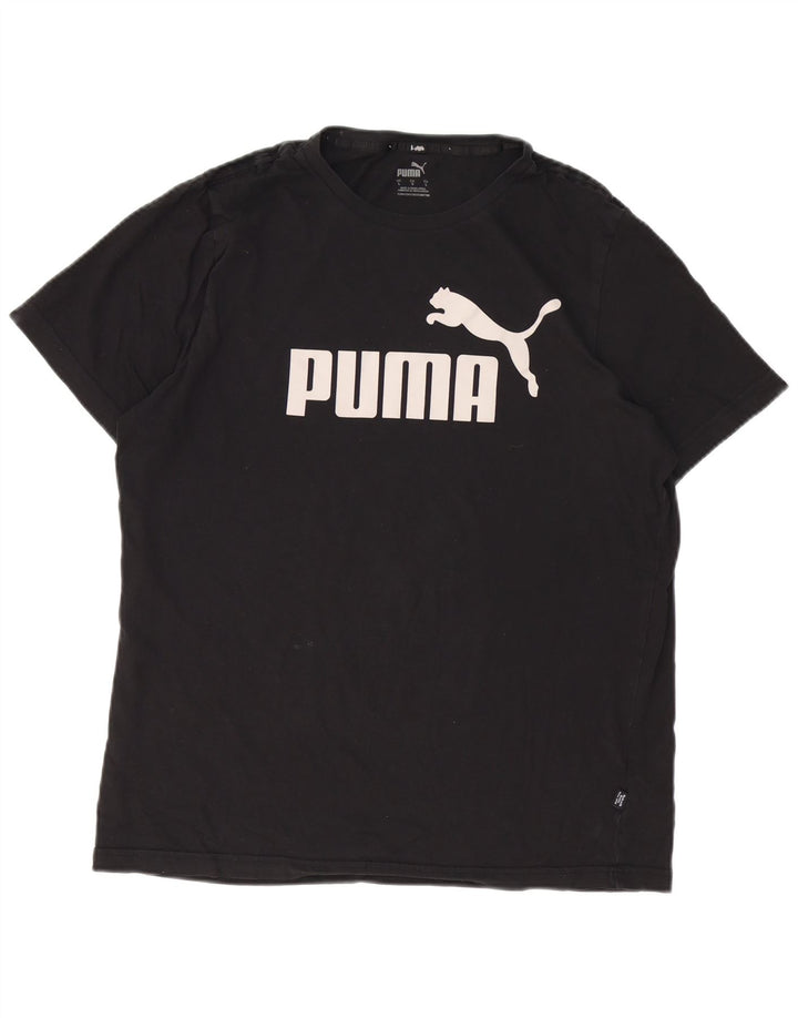 PUMA Herren Graphic T-Shirt Top Large Schwarz Baumwolle