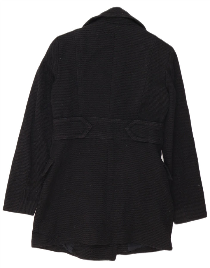 Massimo Dutti Damen Zweireiher-Blazerjacke EU 36 XS Schwarz Polyamid
