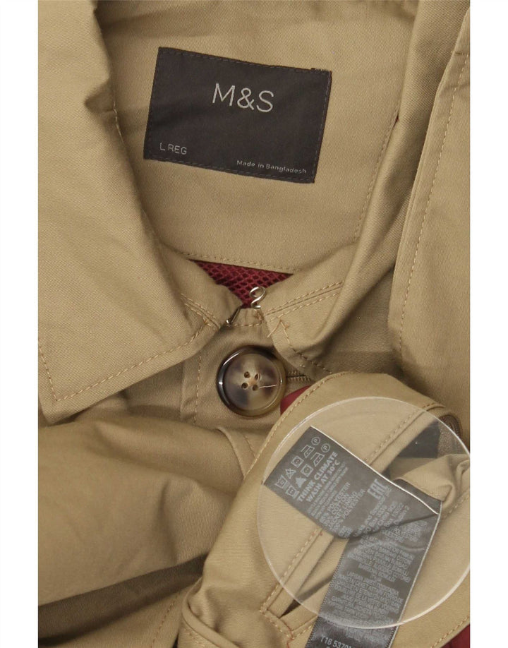 Marks & Spencer Herrenmantel UK 40 Large Khaki Polyester