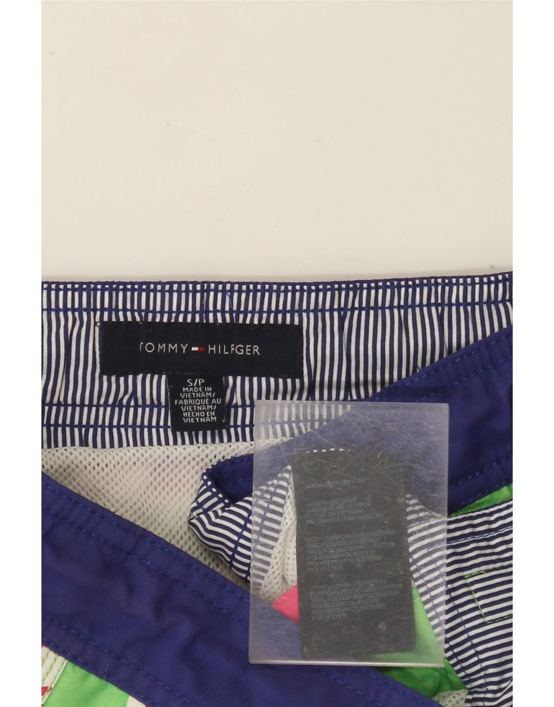 TOMMY HILFIGER Herren-Badeshorts, klein, grün, florales Polyester