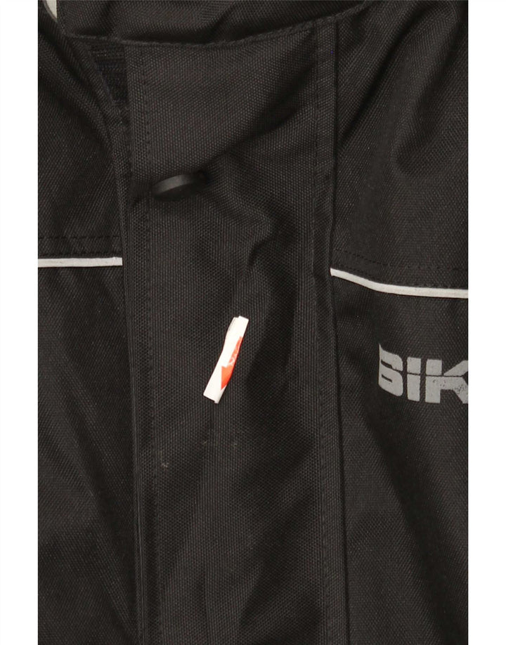 Biker-Herren-Biker-Racer-Jacke, Größe 50, Mittelschwarz, Colourblock-Polyester