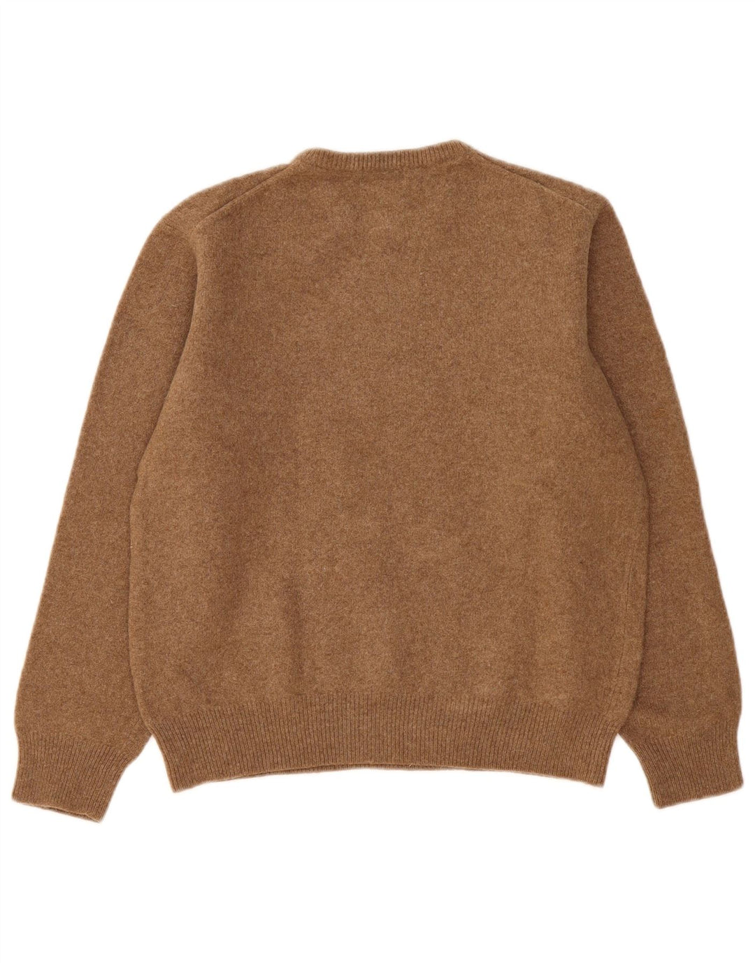 Gant Jungen-Pullover mit Rundhalsausschnitt, 15–16 Jahre, groß, beige Lammwolle