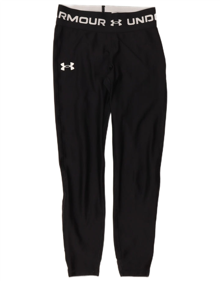 Under Armour Damen Capri Graphic Leggings UK 4 XS Schwarz Polyester