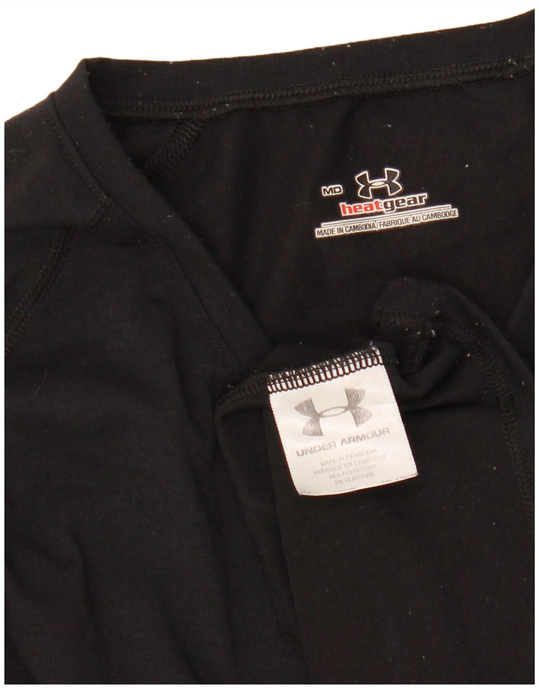 Under Armour Damen Top Langarm UK 12 Medium Schwarz Polyester