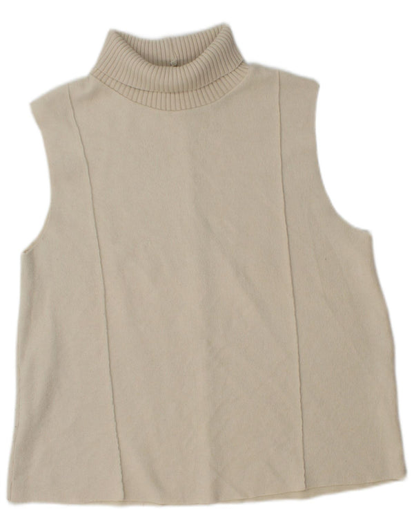 Zara Damen-Tanktop mit Rollkragen, Gr. 14, Beige