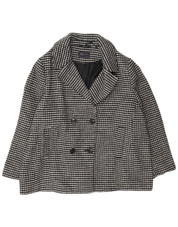 Marks & Spencer Damen Pea Coat UK 24 4XL Schwarzer Hahnentritt-Polyester