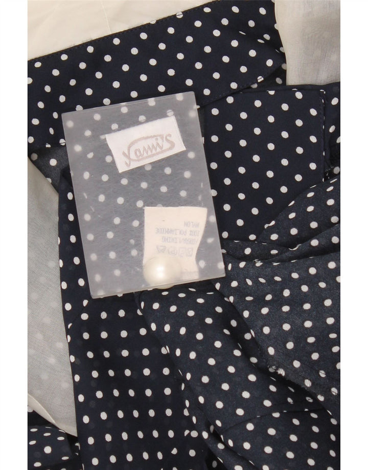 Vintage Damen 2-teiliges Rockset IT 44 Medium W28 Marineblau gefleckt