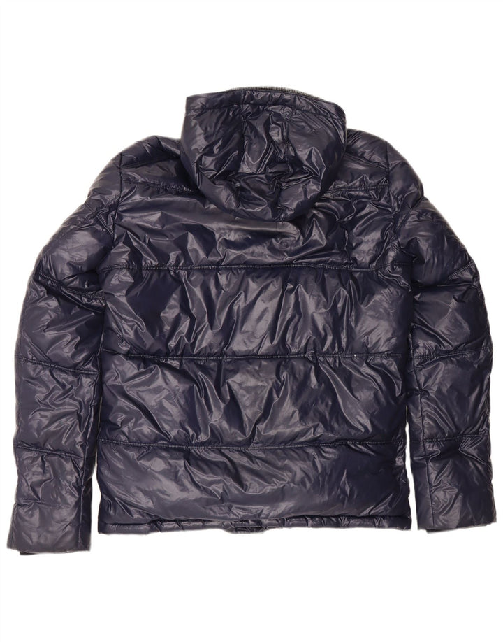 PEPE Jeans Herren Heritage Wattierte Jacke mit Kapuze, UK 38, Mittelmarineblau