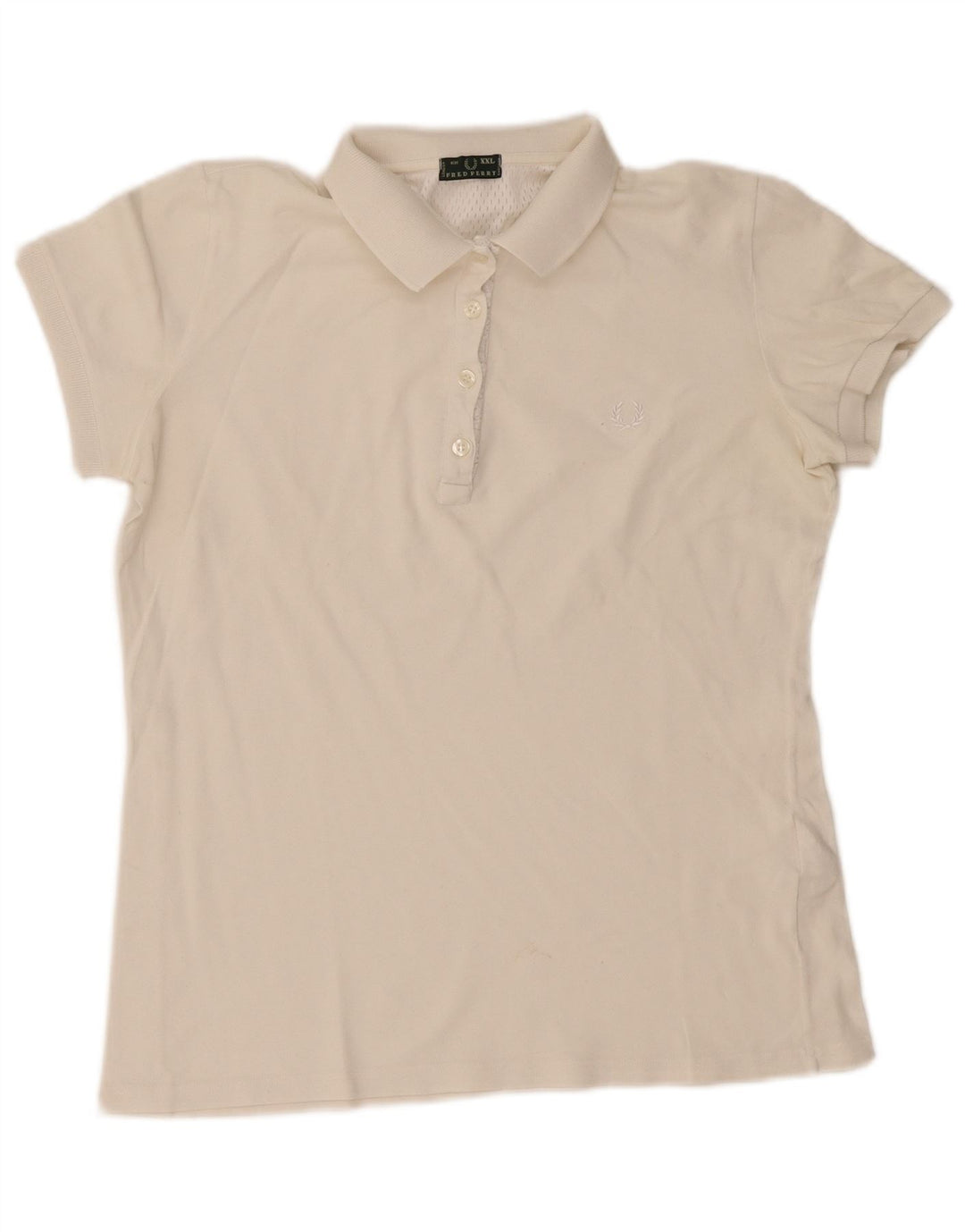 Fred Perry Damen Poloshirt UK 20 2XL Weiße Baumwolle