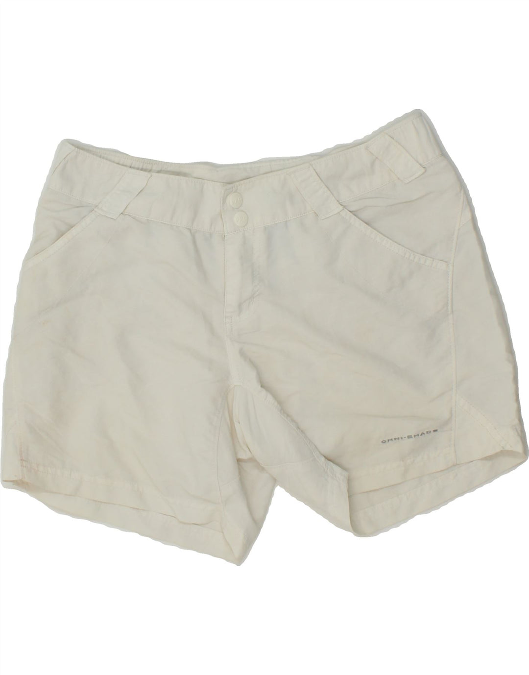 COLUMBIA Womens Omni-Shade Casual Shorts Medium W30 White Nylon Vintage Columbia and Second-Hand Columbia from Messina Hembry 
