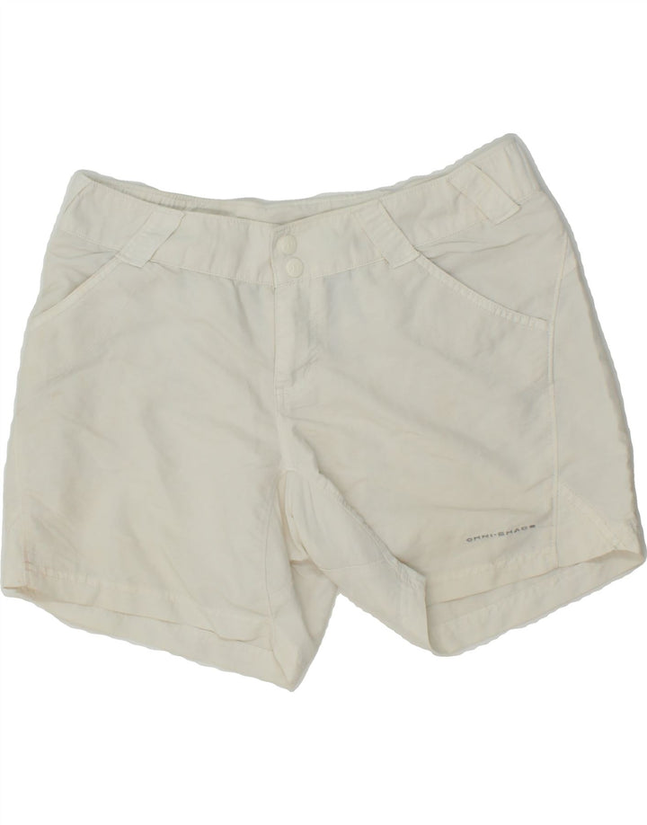 COLUMBIA Womens Omni-Shade Casual Shorts Medium W30 White Nylon Vintage Columbia and Second-Hand Columbia from Messina Hembry 