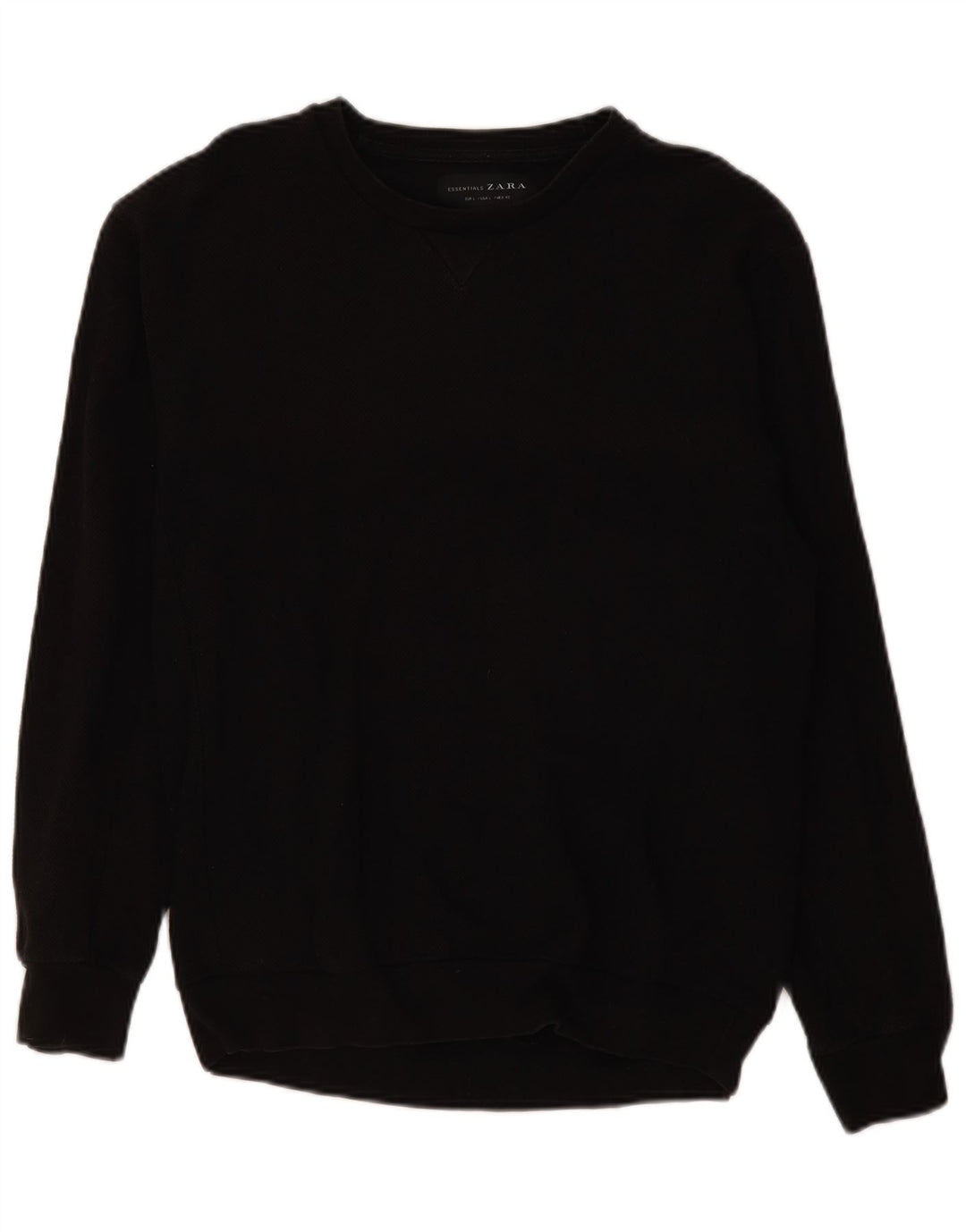 Zara Herren-Sweatshirt-Pullover, große schwarze Baumwolle
