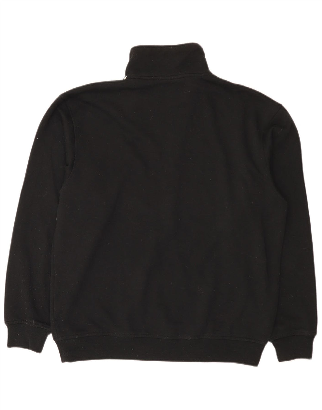 Lotto Herren-Sweatshirt mit grafischem Reißverschluss am Hals, groß, aus schwarzem Polyester