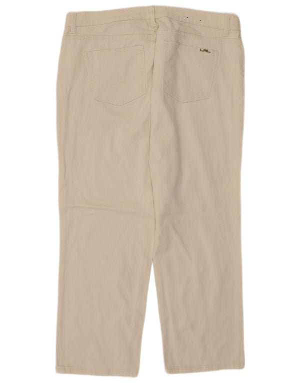 Gerade Capri-Hose für Damen von Ralph Lauren, US 16, 2XL, W40, L25, gebrochenes Weiß