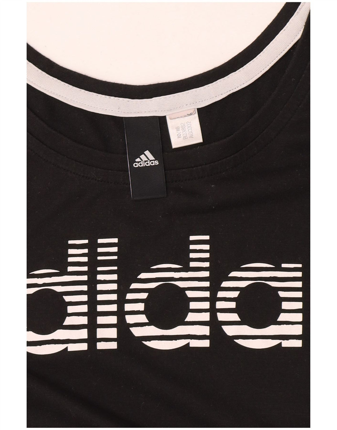 Adidas Damen Graphic T-Shirt Top UK 12 Medium Schwarz