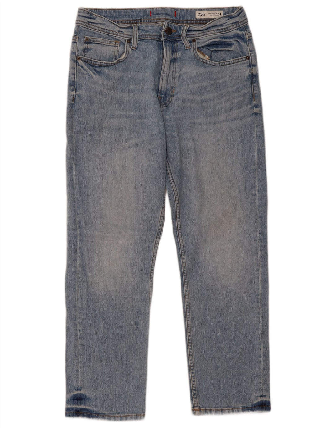 ZARA Damen Straight Jeans EU 38 Small W28 L26 Blau