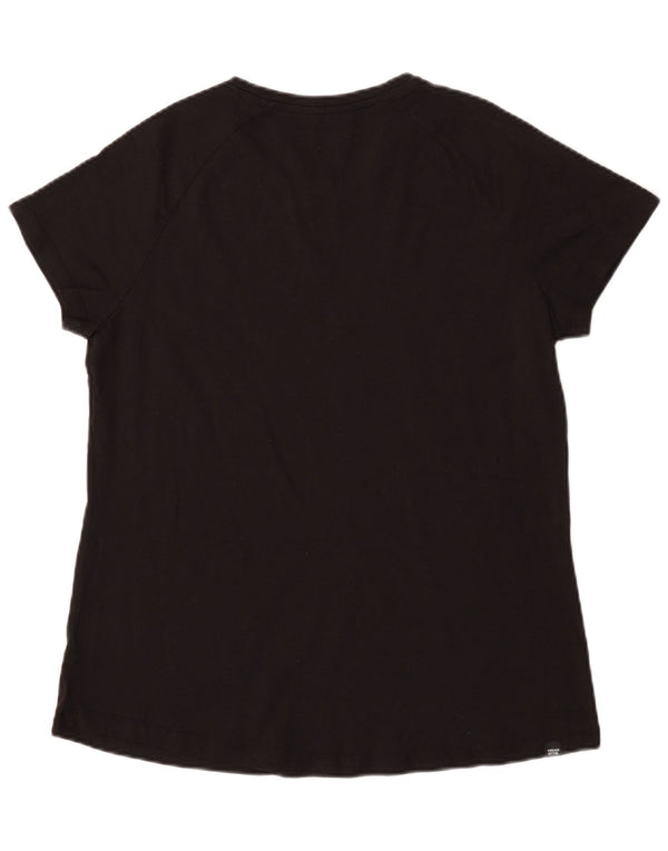 Puma Damen Grafik T-Shirt Top UK 14 Large Schwarz