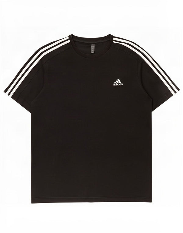 Adidas Herren T-Shirt Top 2XL Schwarz Baumwolle